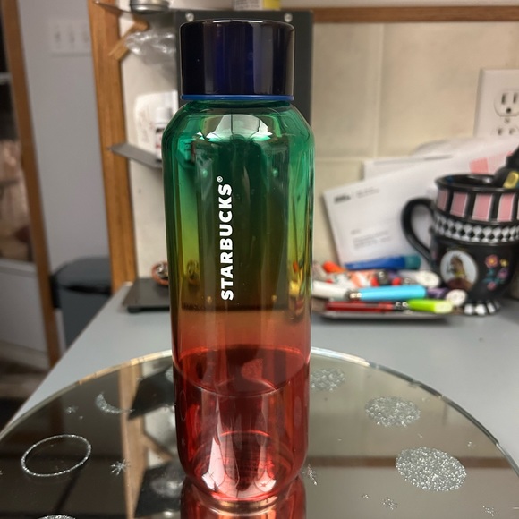 Rainbow Starbucks Glass Water Bottle - Picture 9 of 10